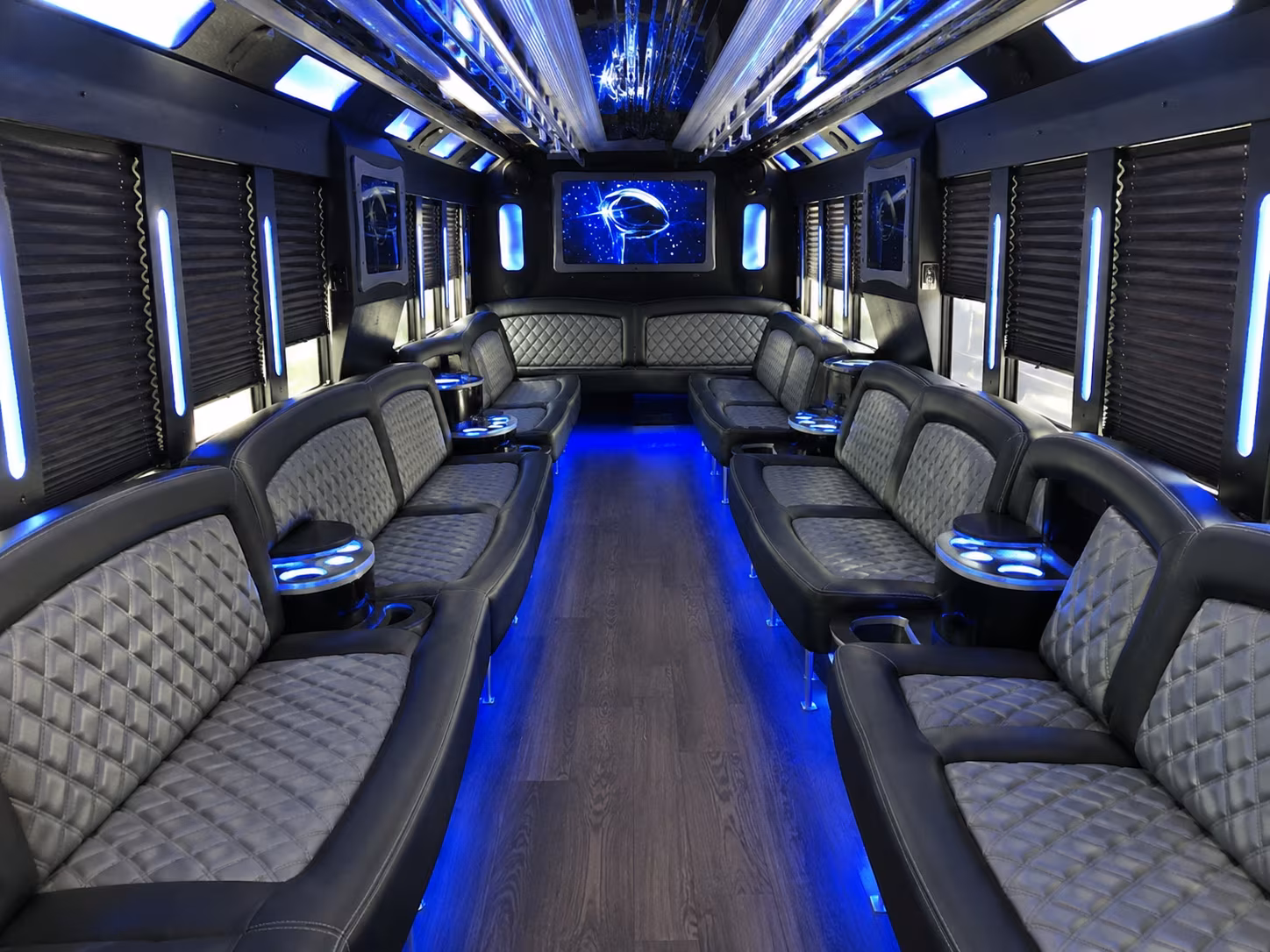 sunrise night out party bus rental